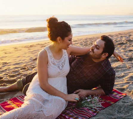 img Raquel & Tony | Point Dume Beach Engagement Session