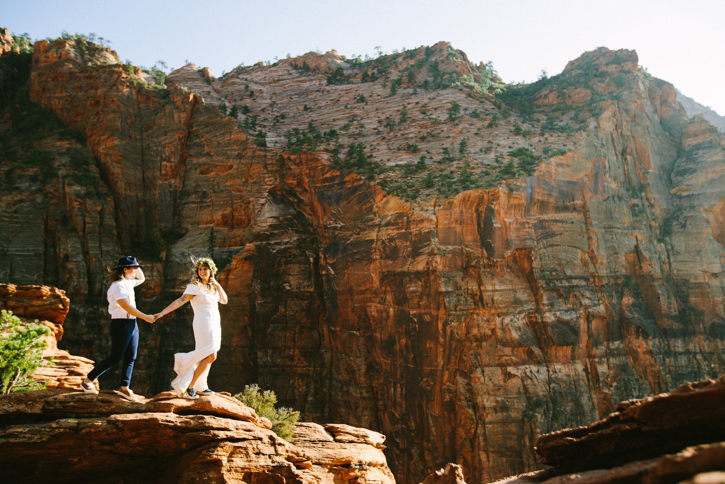 AmberandJessica-419 Jess & Amber's Adventure Elopement in Zion National Park