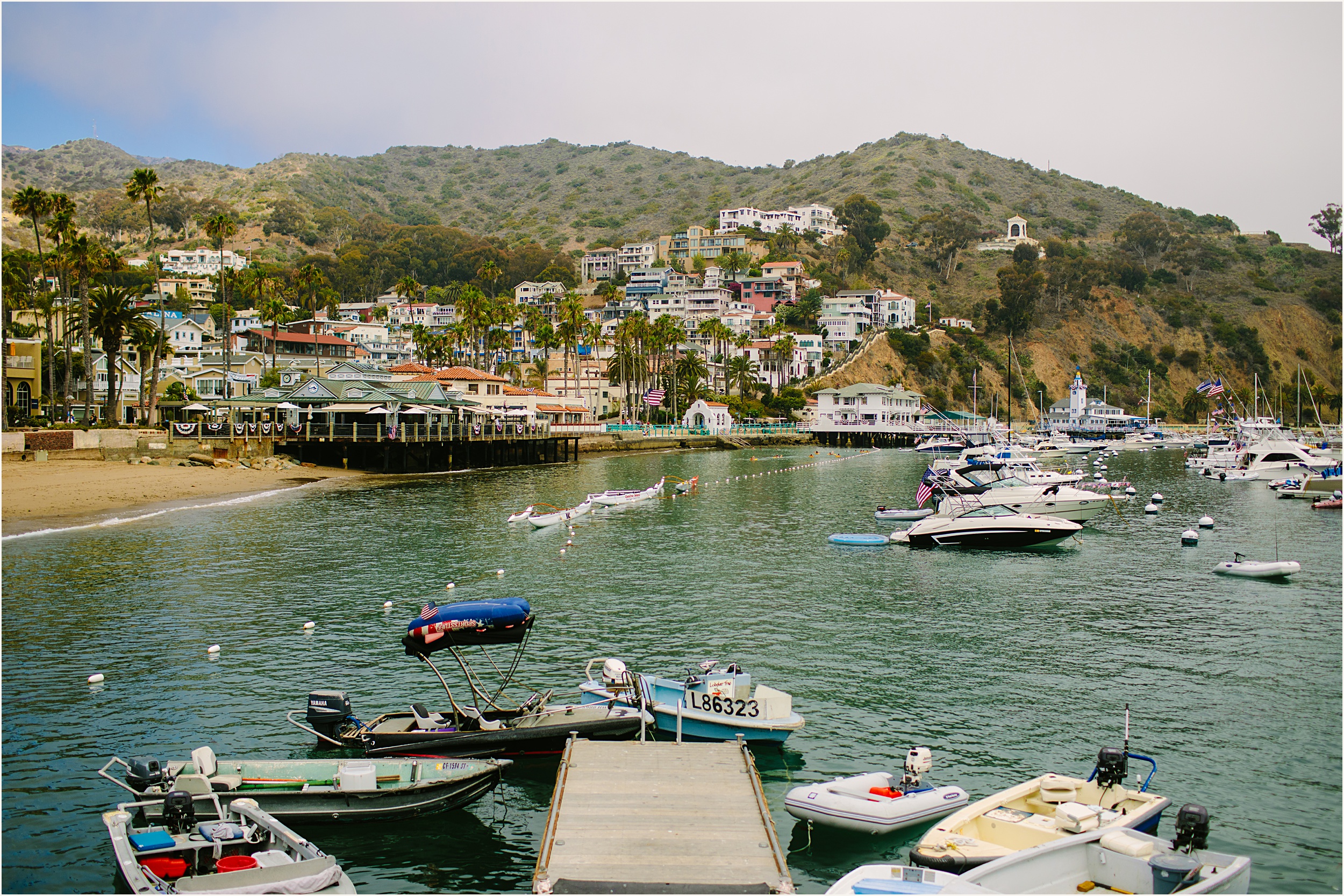 photo of a harbor with boats and houses on the island