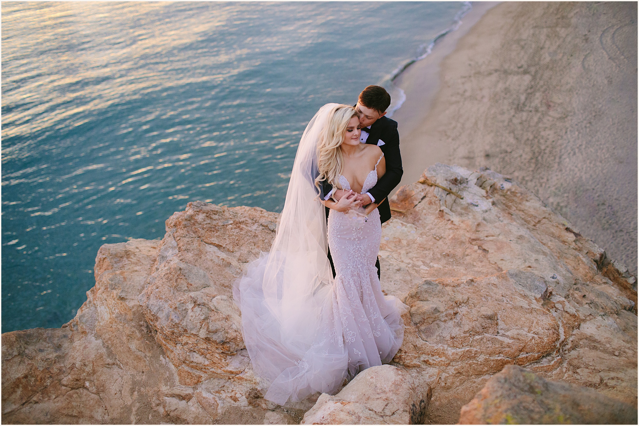 Amanda-and-Nate_0028 Cliffside Ocean View Session in Malibu with Colorful Sunset and Epic Clouds