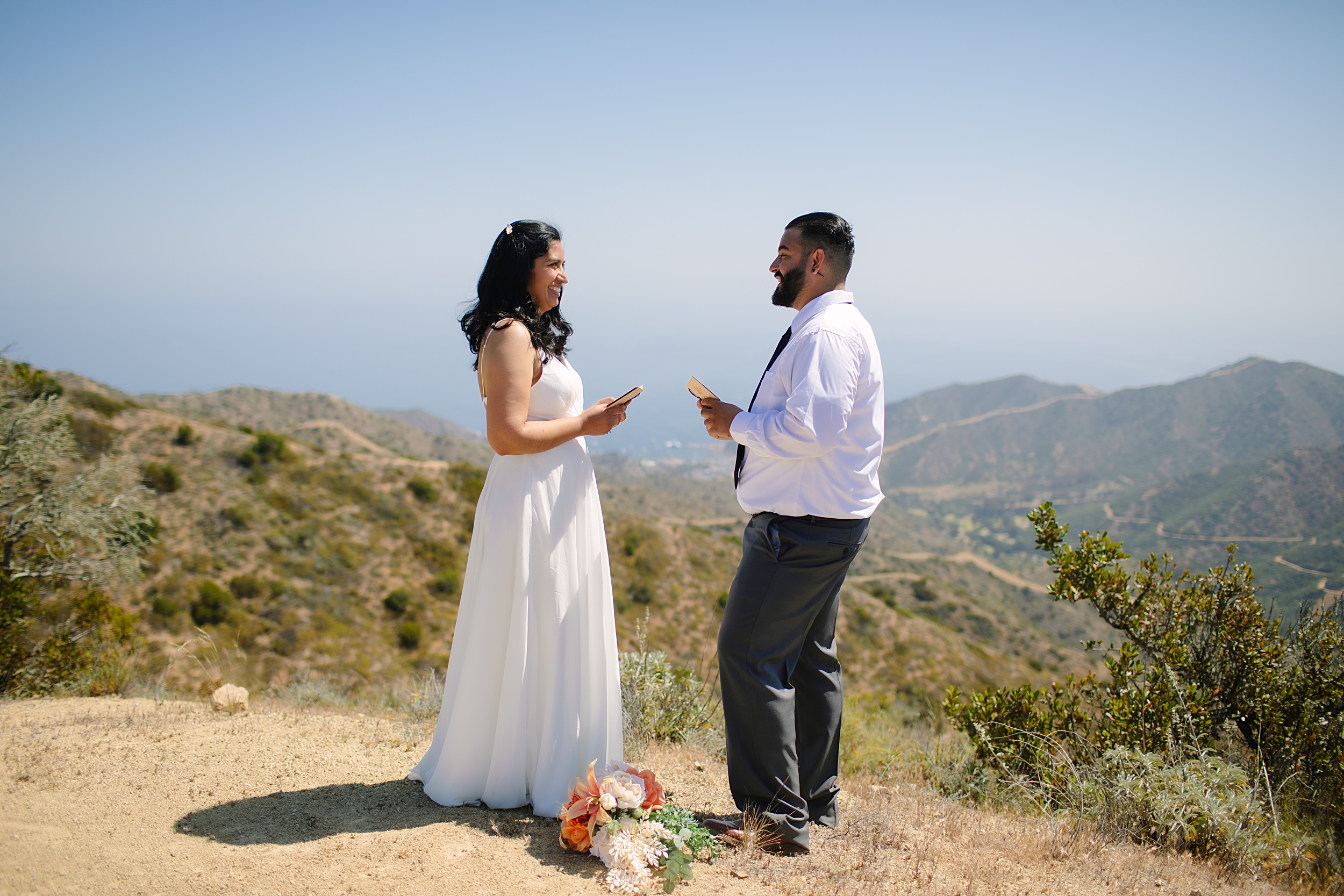Araceley-and-Everest_0001 Epic Catalina Island Hiking Elopement on a Mountaintop￼