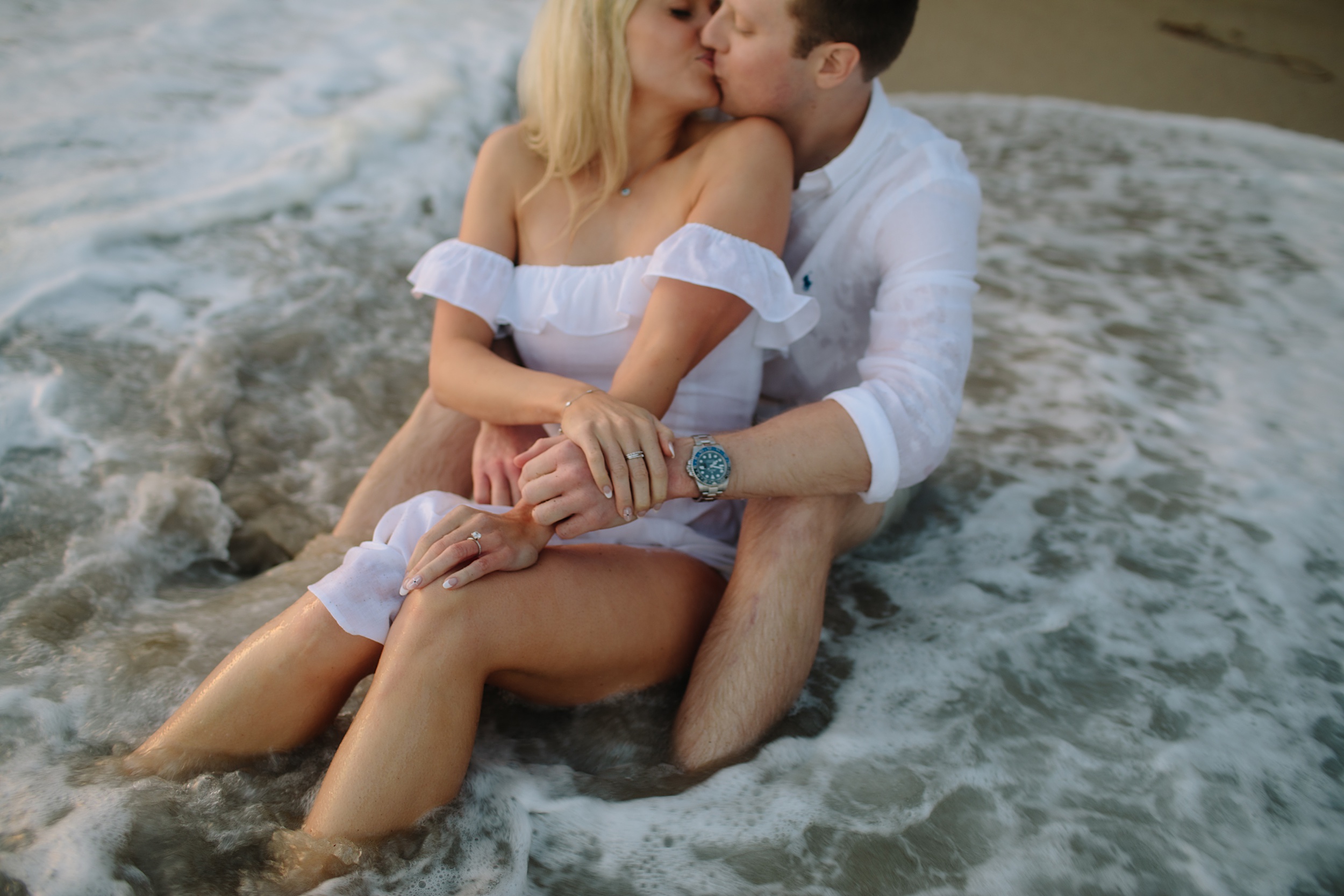 Lucy-and-Kevin_0050 Warm Sunny Cliffside Beach Engagement Photos in Malibu, CA