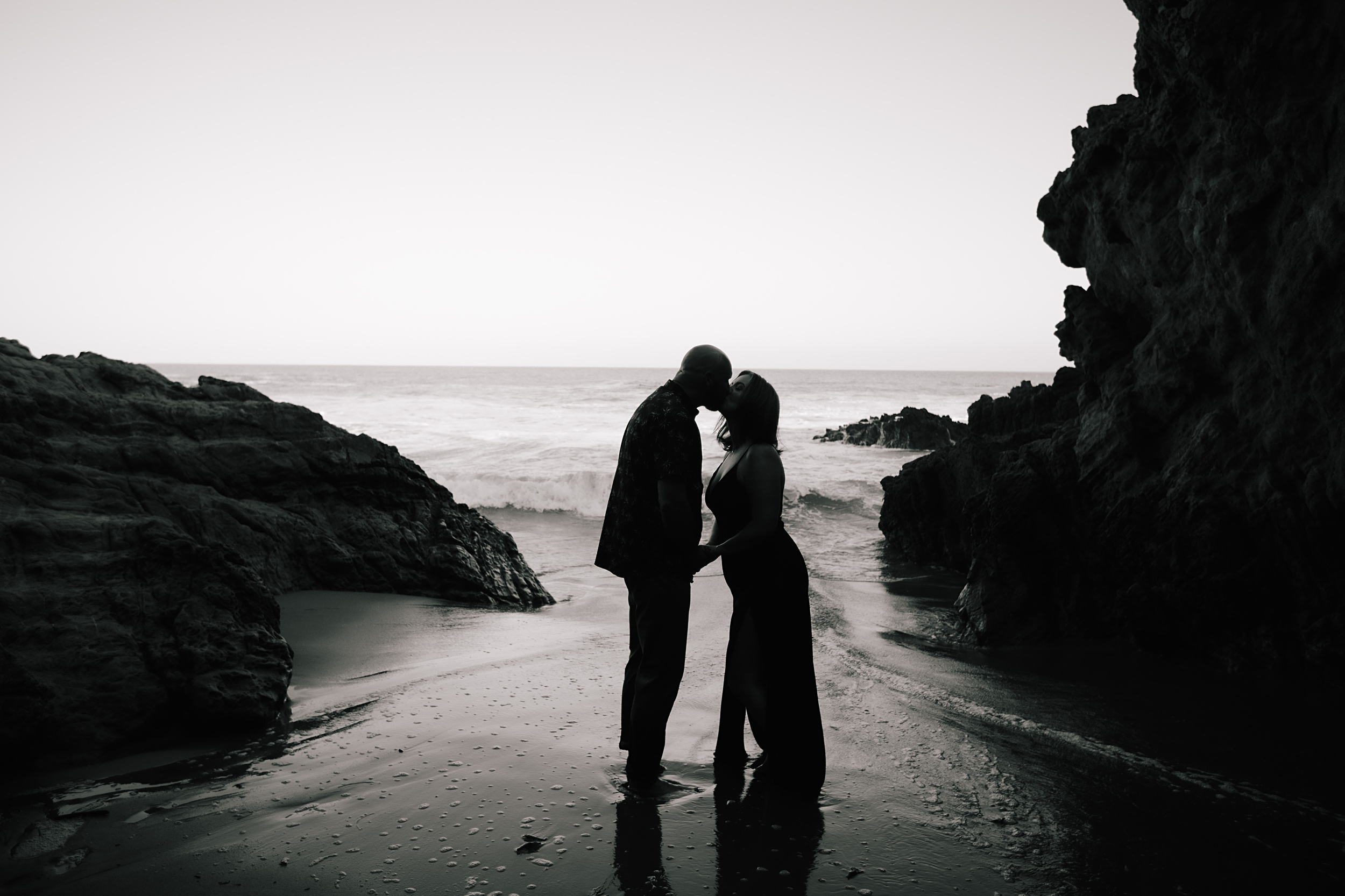 Kendra-and-James_0052 Dreamy Los Angeles Beach Engagement Session Photos taken in Sea Caves