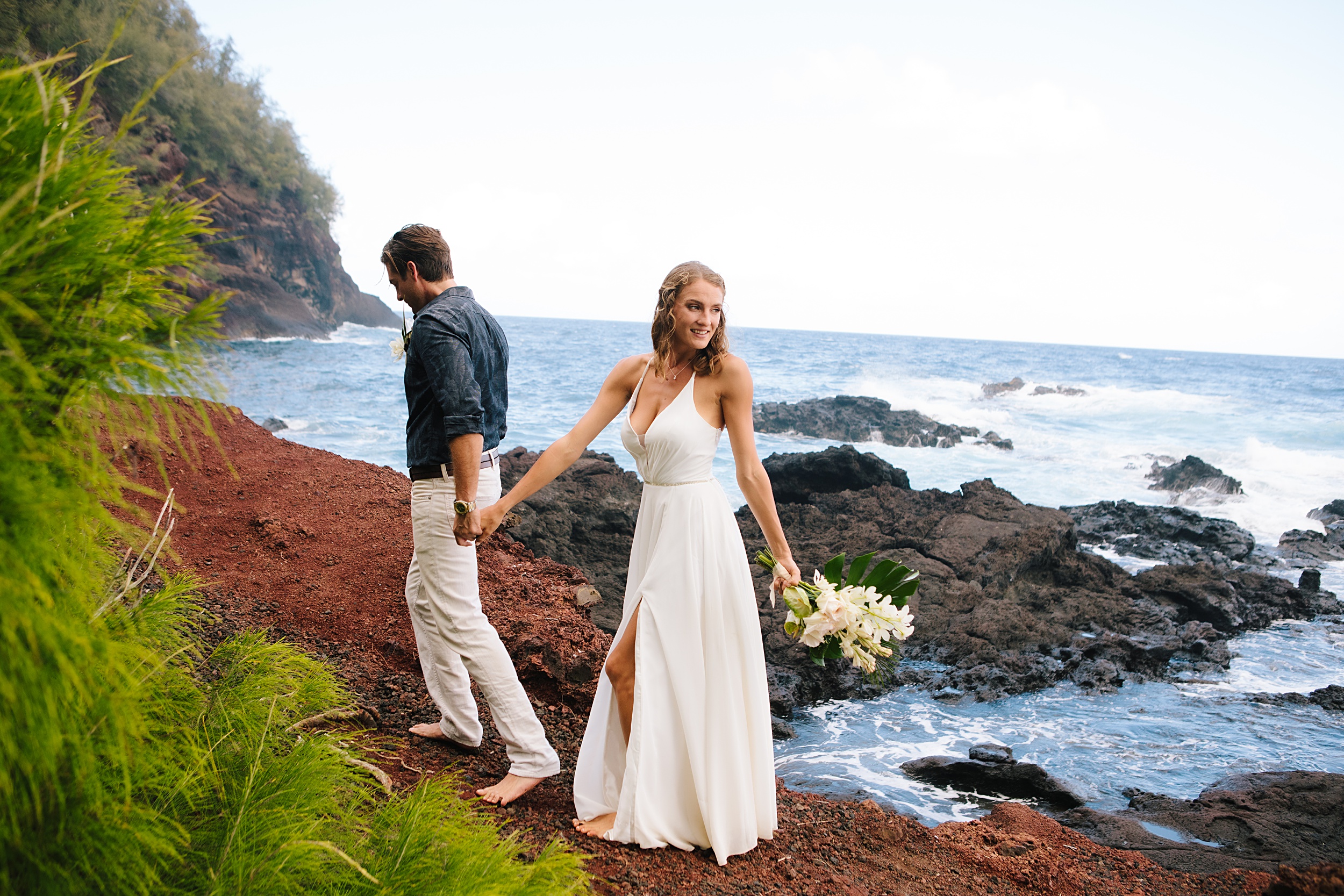 Jock-and-Audrey-6 Incredible Road trip to Hana and Red Sands Beach Elopement in Hawaii￼