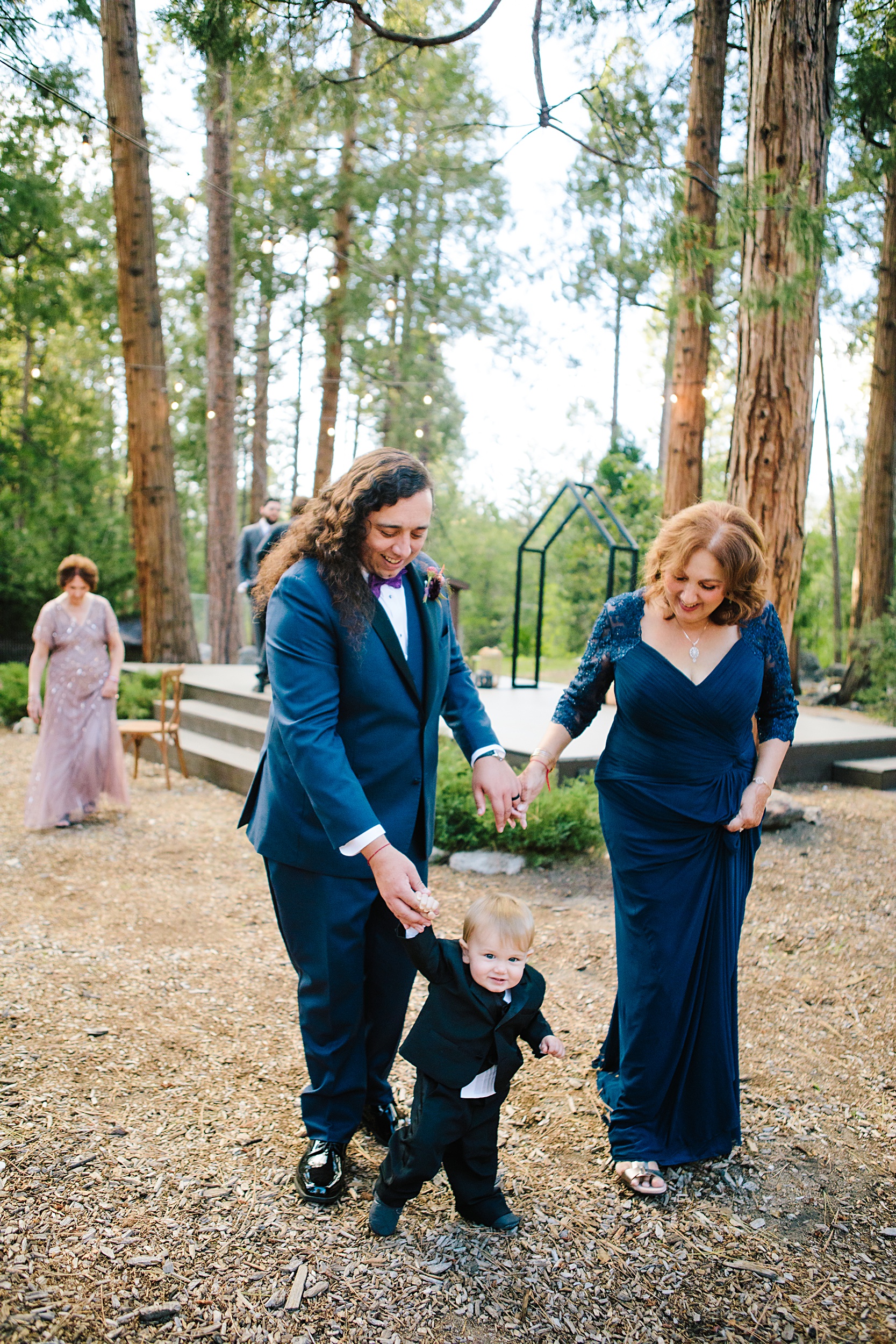 Rachelle-and-Steven-17 Romantic Idyllwild Forest Elopement with Family￼