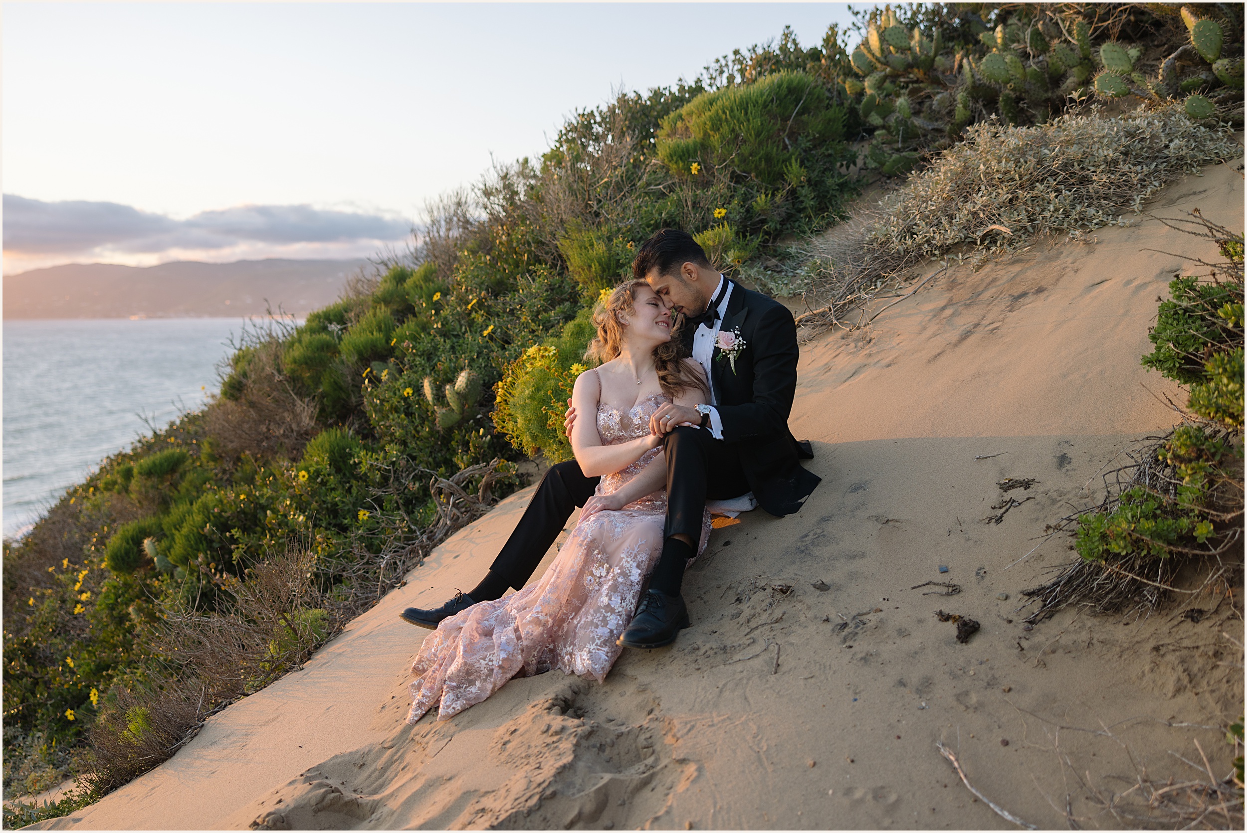 Point-Dume-Beach-Wedding_0058 Springtime Malibu Beach Elopement During Sunset