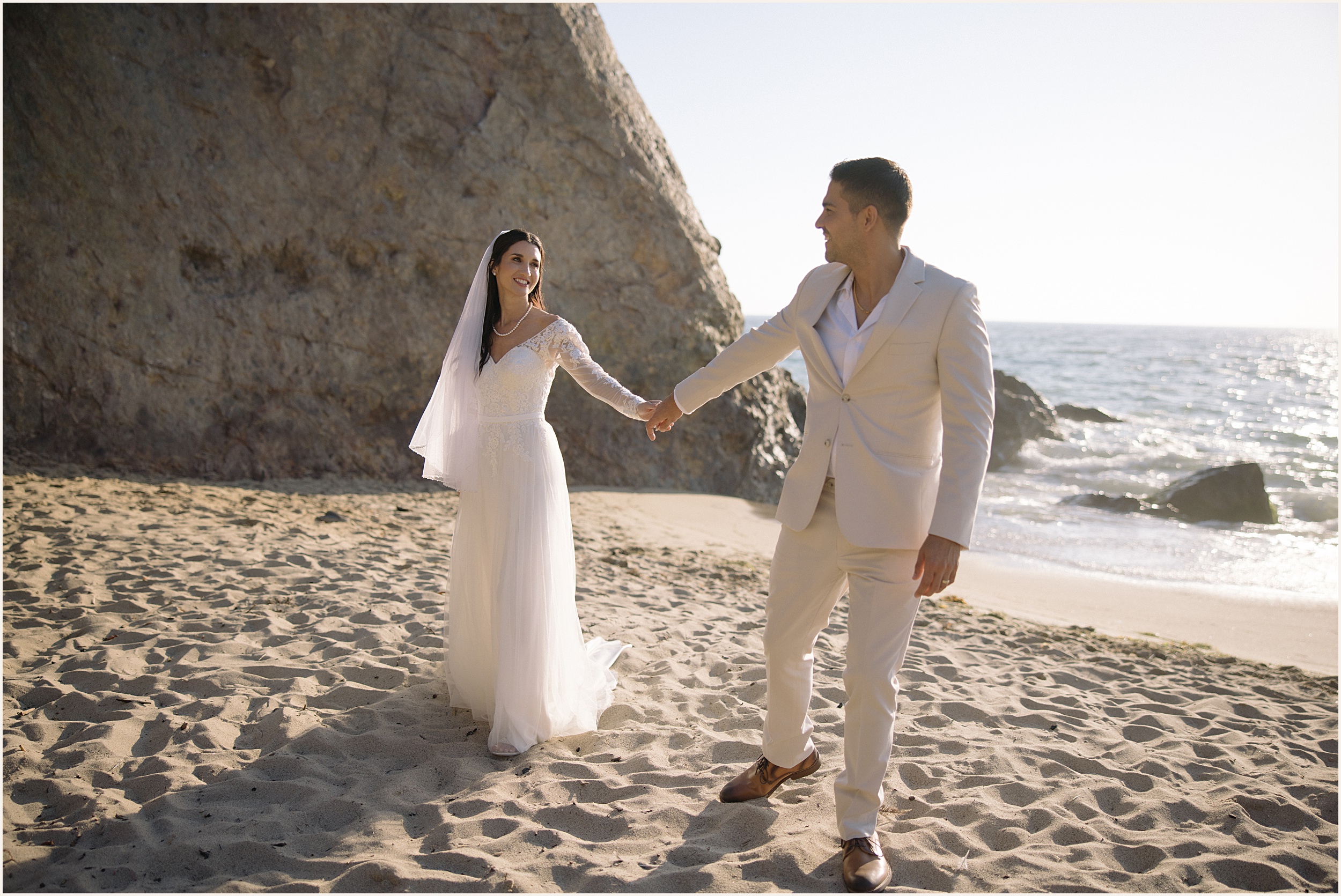 Kristen-and-Camron_Malibu-Elopement-Photographer_0028 Unforgettable Malibu Beach Wedding During Sunset // Kristen & Camron