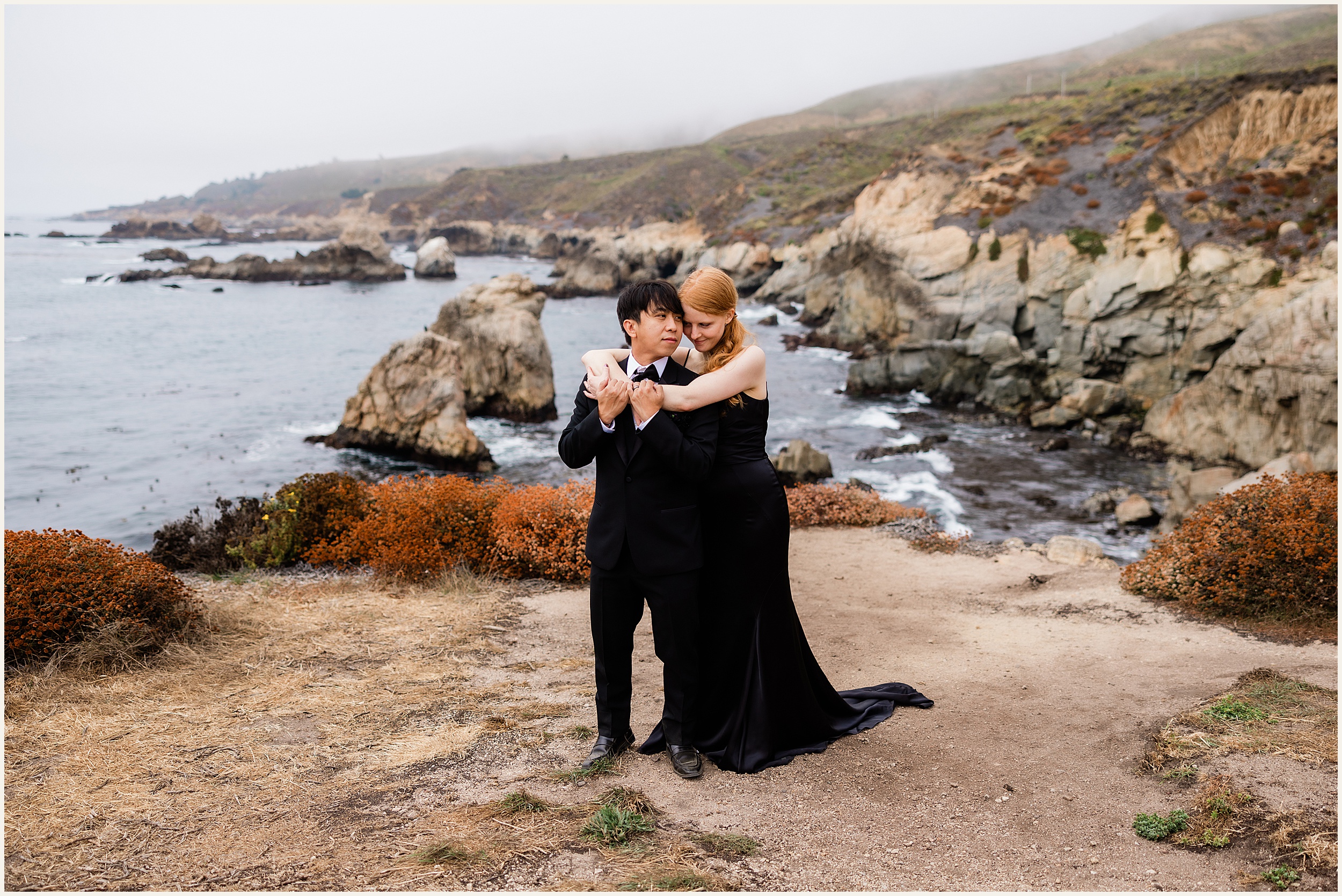 Big-Sur-Elopement_Shelby-and-King_0047 Moody and Elegant Big Sur Elopement in a Black Wedding Dress // Shelby & King