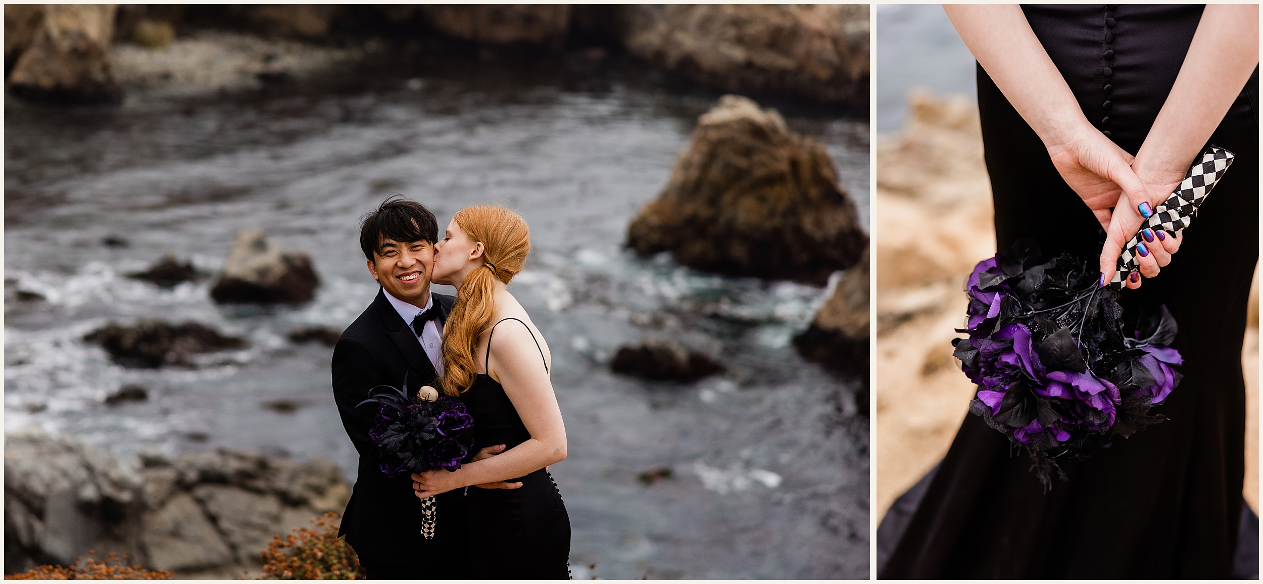 Big-Sur-Elopement_Shelby-and-King_0047 Moody and Elegant Big Sur Elopement in a Black Wedding Dress // Shelby & King