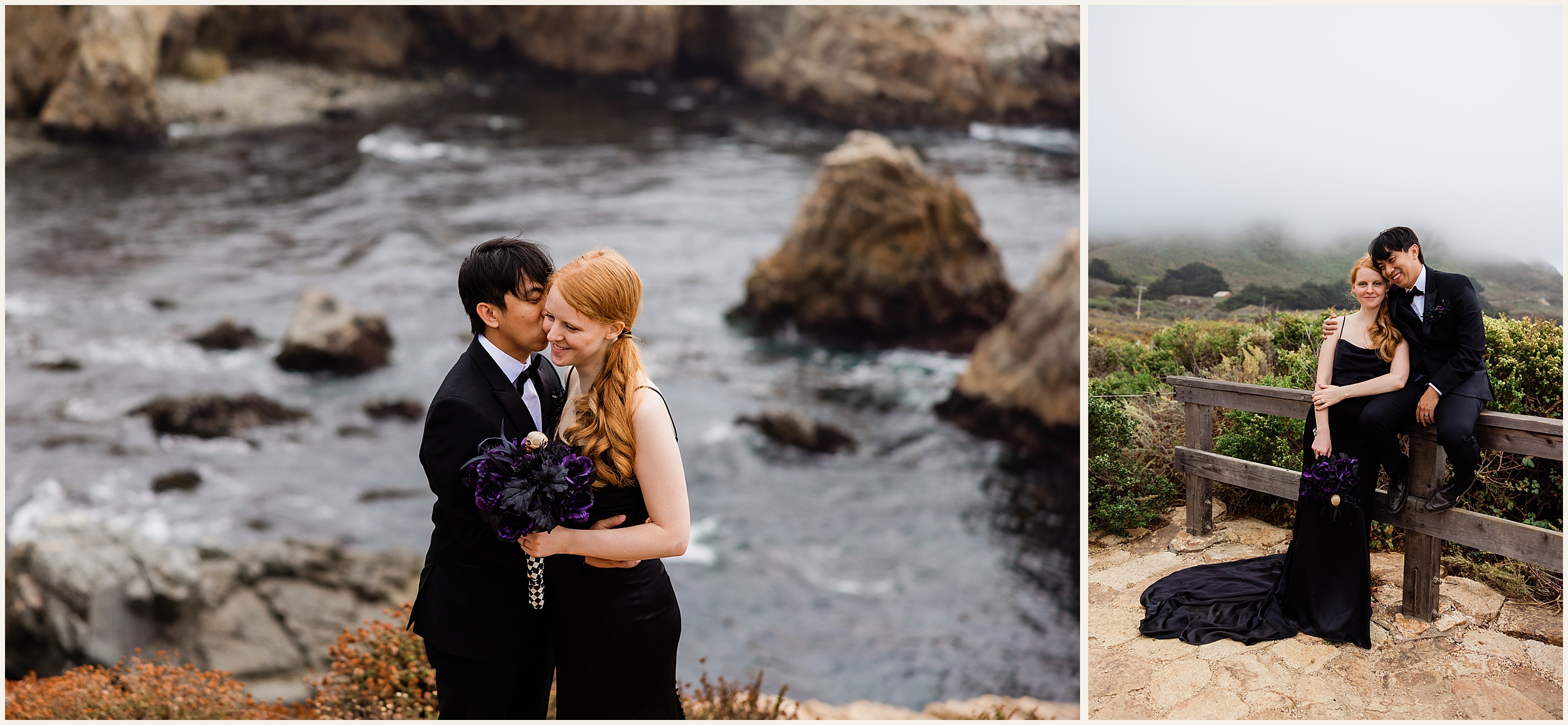 Big-Sur-Elopement_Shelby-and-King_0047 Moody and Elegant Big Sur Elopement in a Black Wedding Dress // Shelby & King