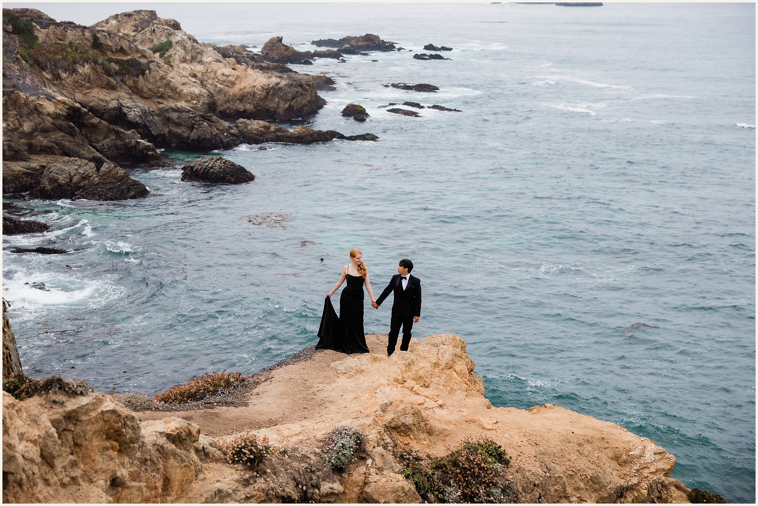 Big-Sur-Elopement_Shelby-and-King_0047 Moody and Elegant Big Sur Elopement in a Black Wedding Dress // Shelby & King