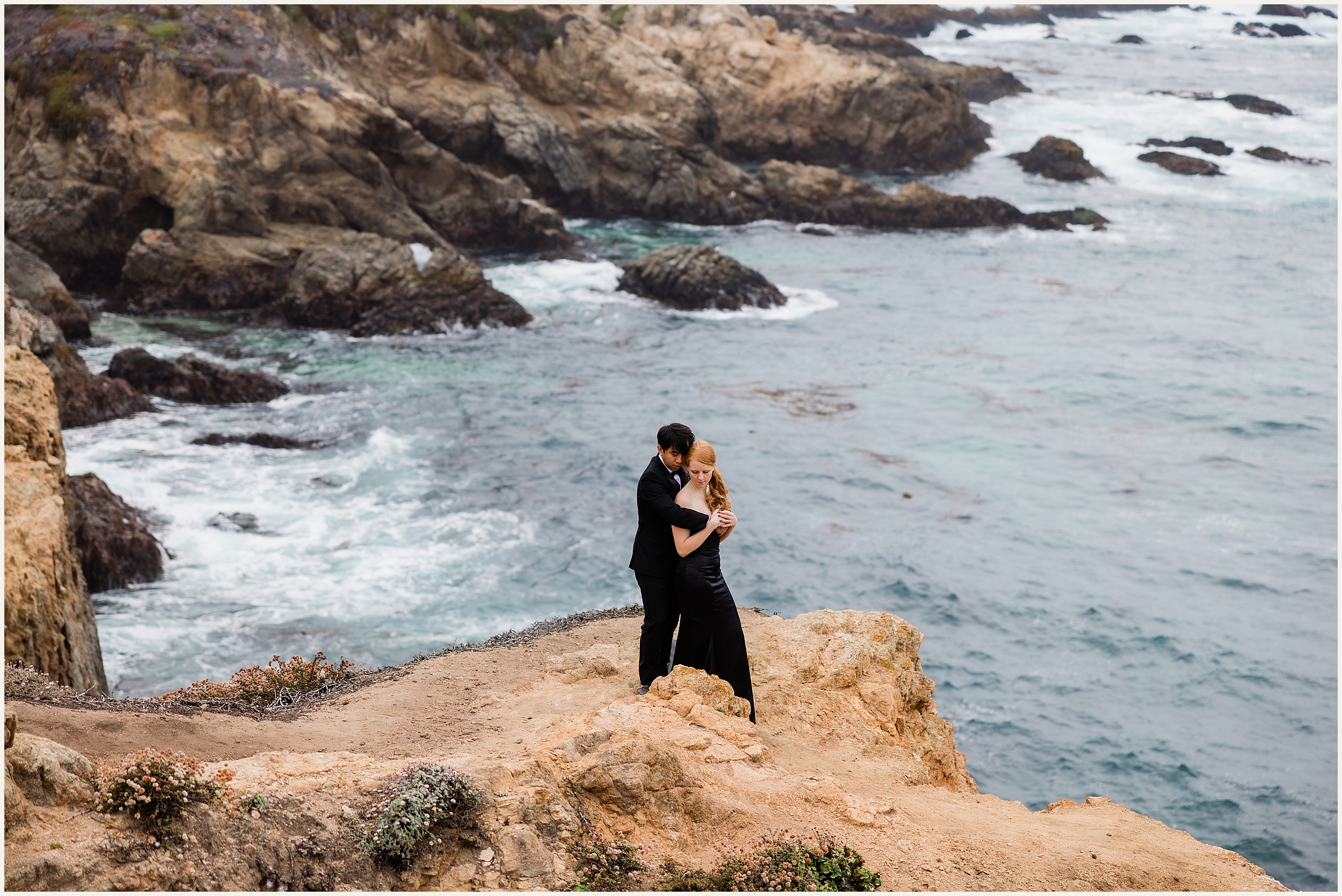 Big-Sur-Elopement_Shelby-and-King_0047 Moody and Elegant Big Sur Elopement in a Black Wedding Dress // Shelby & King