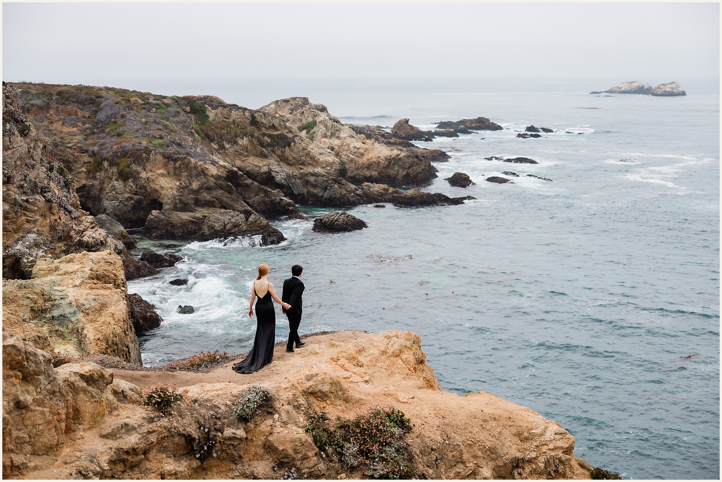 Big-Sur-Elopement_Shelby-and-King_0047 Moody and Elegant Big Sur Elopement in a Black Wedding Dress // Shelby & King