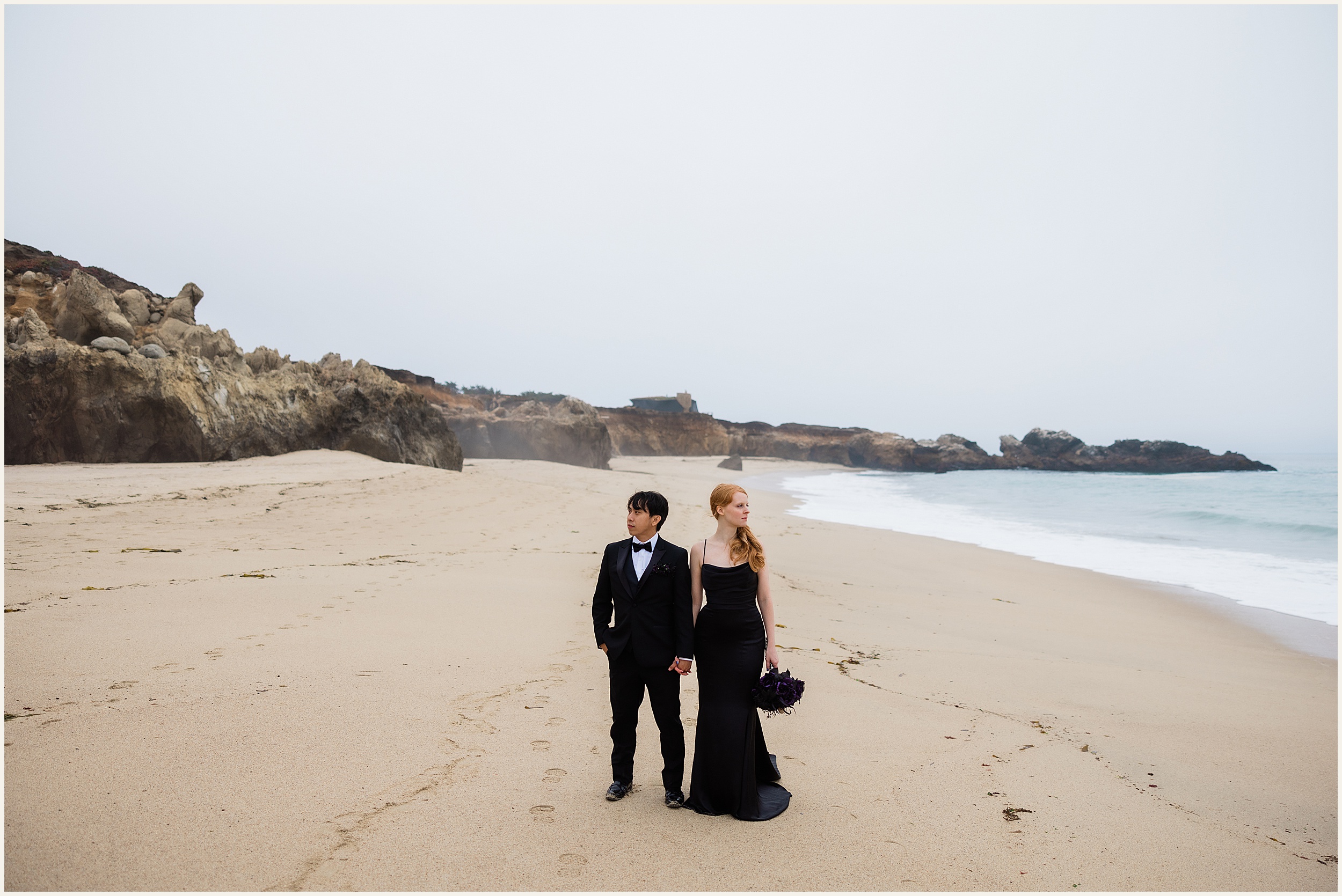 Big-Sur-Elopement_Shelby-and-King_0047 Moody and Elegant Big Sur Elopement in a Black Wedding Dress // Shelby & King