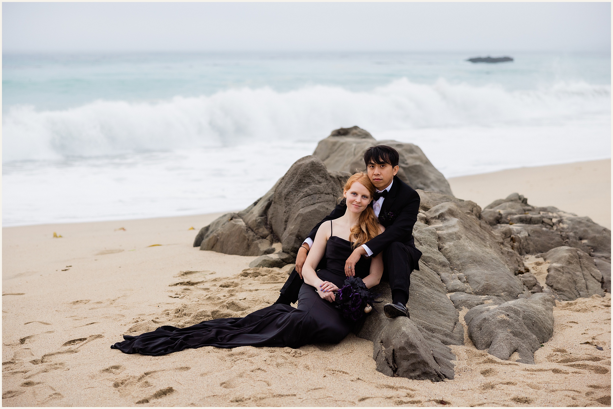 Big-Sur-Elopement_Shelby-and-King_0047 Moody and Elegant Big Sur Elopement in a Black Wedding Dress // Shelby & King