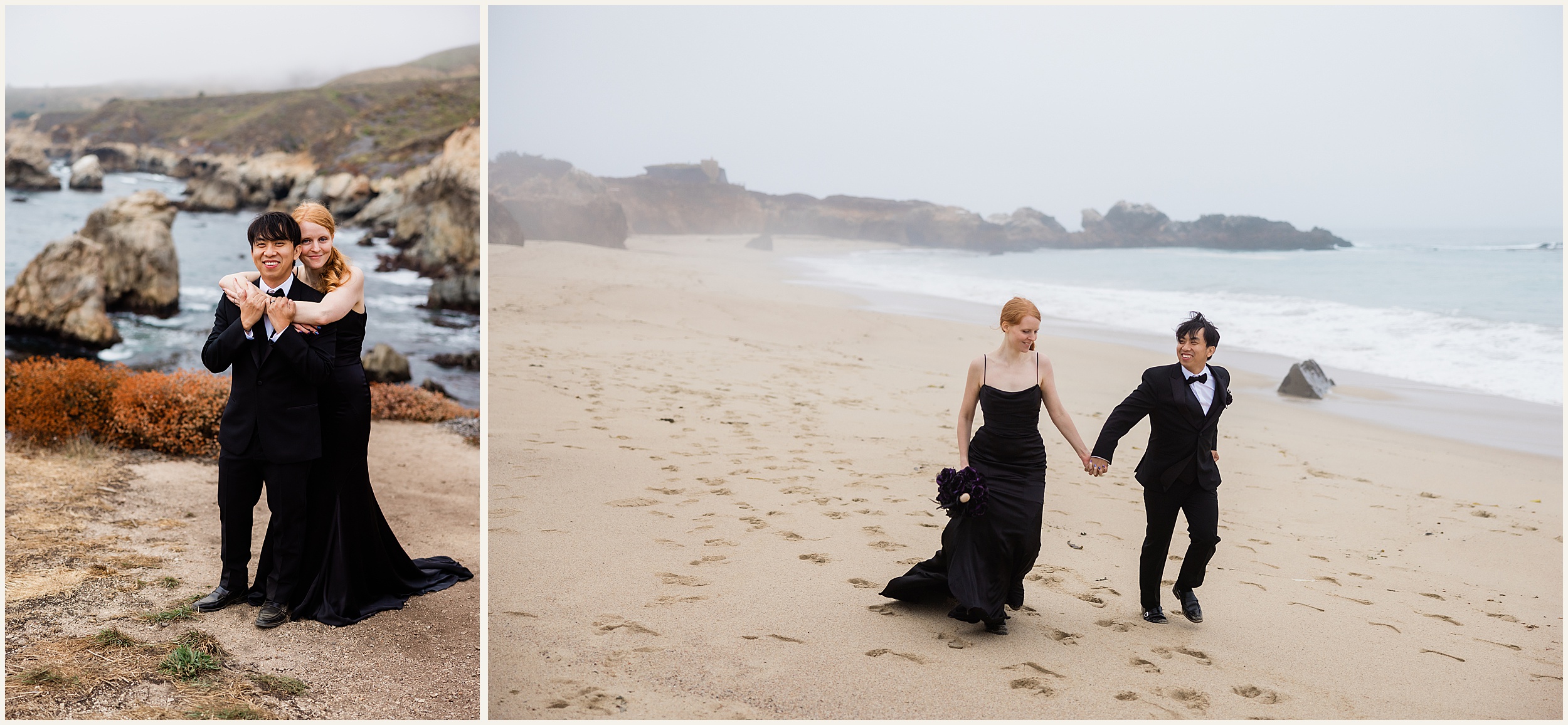 Big-Sur-Elopement_Shelby-and-King_0047 Moody and Elegant Big Sur Elopement in a Black Wedding Dress // Shelby & King