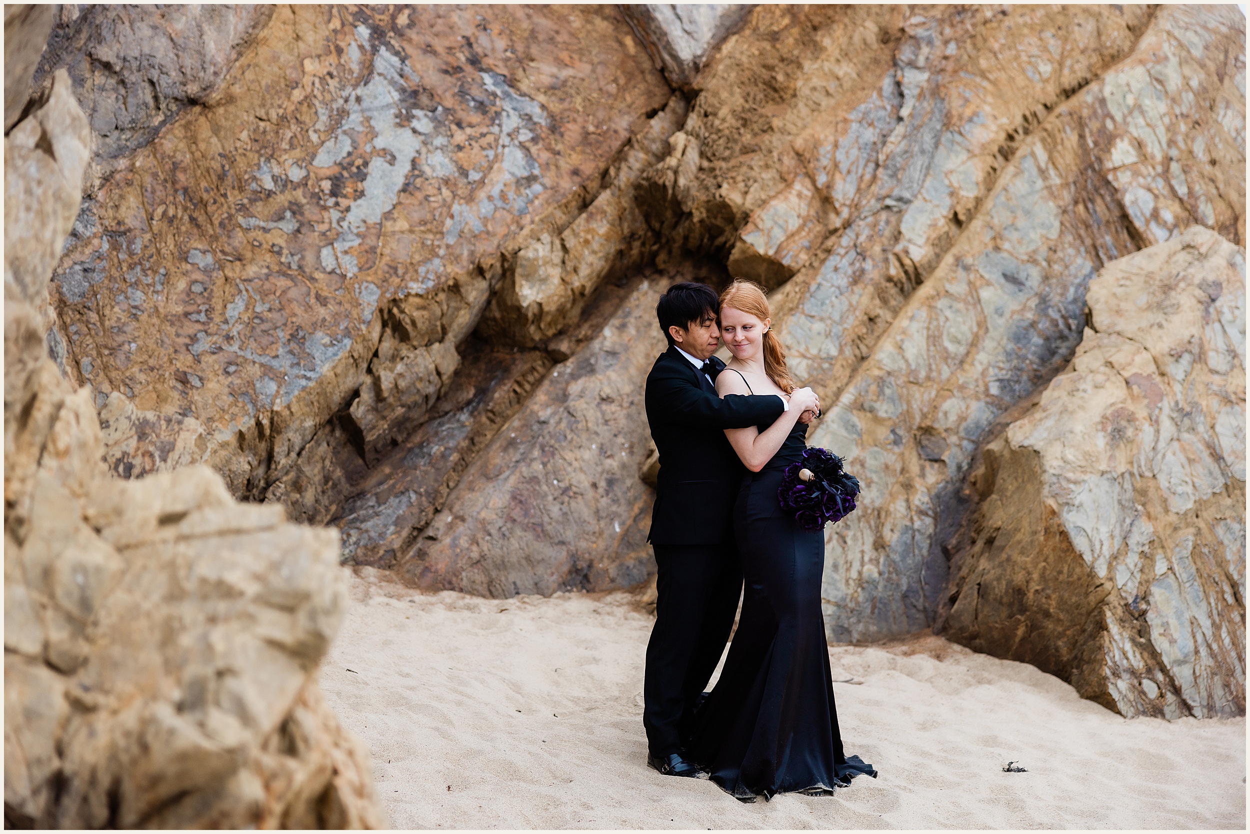 Big-Sur-Elopement_Shelby-and-King_0047 Moody and Elegant Big Sur Elopement in a Black Wedding Dress // Shelby & King