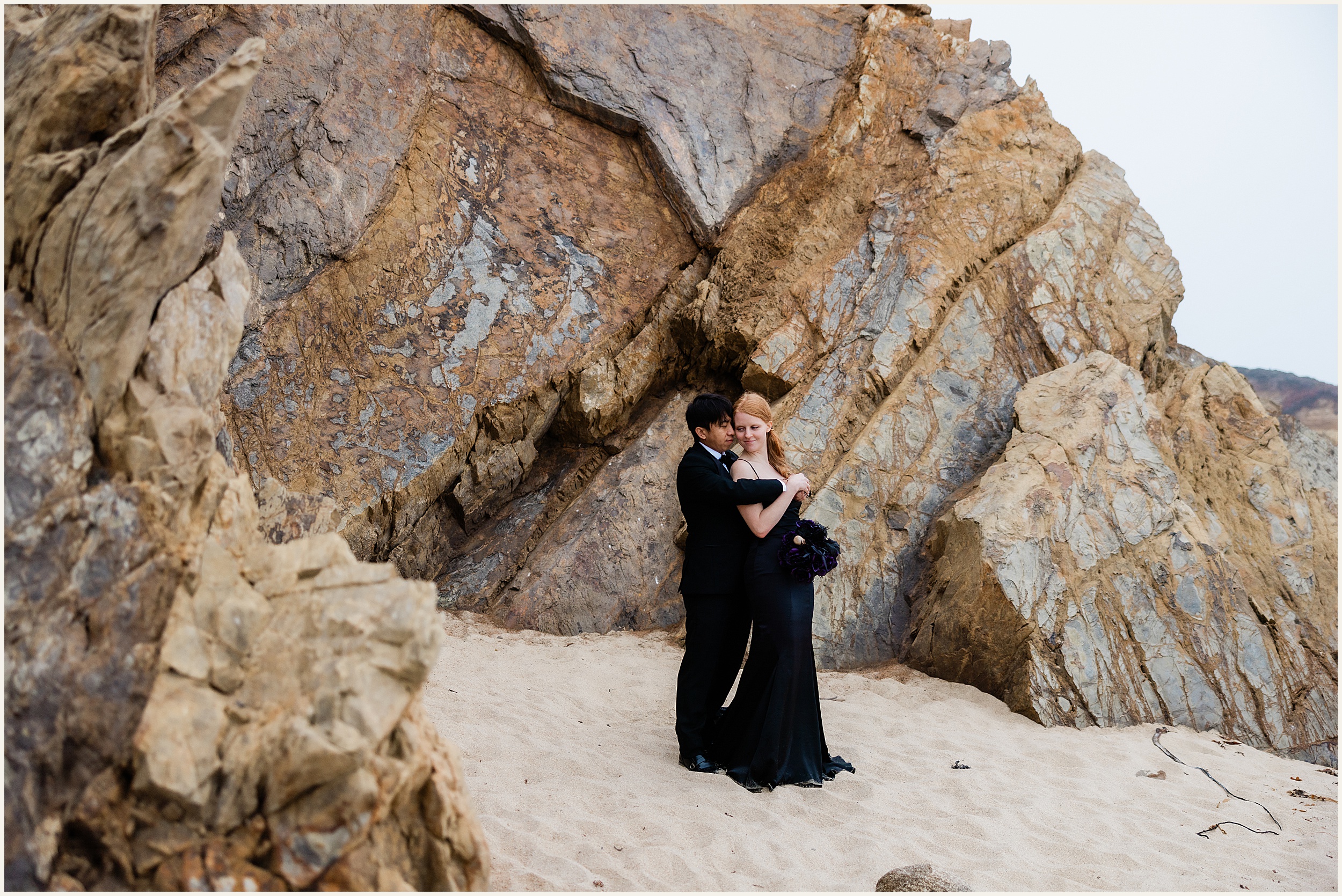 Big-Sur-Elopement_Shelby-and-King_0047 Moody and Elegant Big Sur Elopement in a Black Wedding Dress // Shelby & King