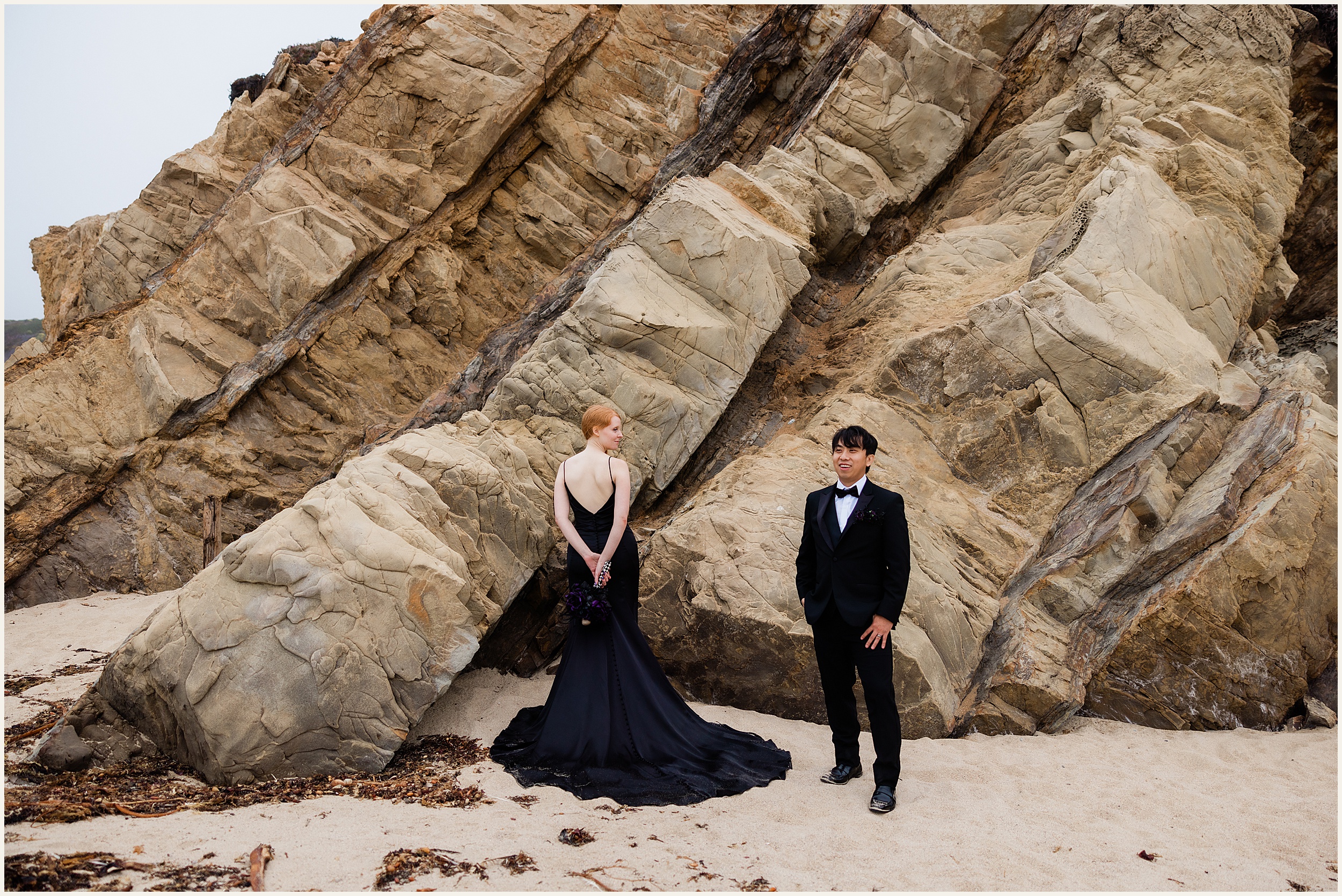 Big-Sur-Elopement_Shelby-and-King_0047 Moody and Elegant Big Sur Elopement in a Black Wedding Dress // Shelby & King