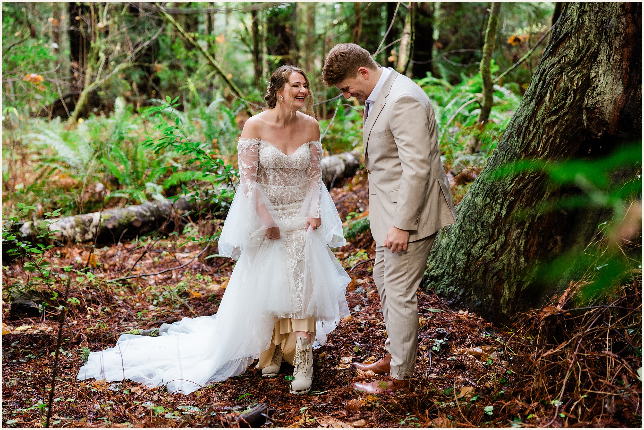 Redwood-Elopement_Caroline-Ashley-and-Will_0065 Dreamy Redwood Elopement Wedding In A Lush Forest // Caroline Ashley and Will