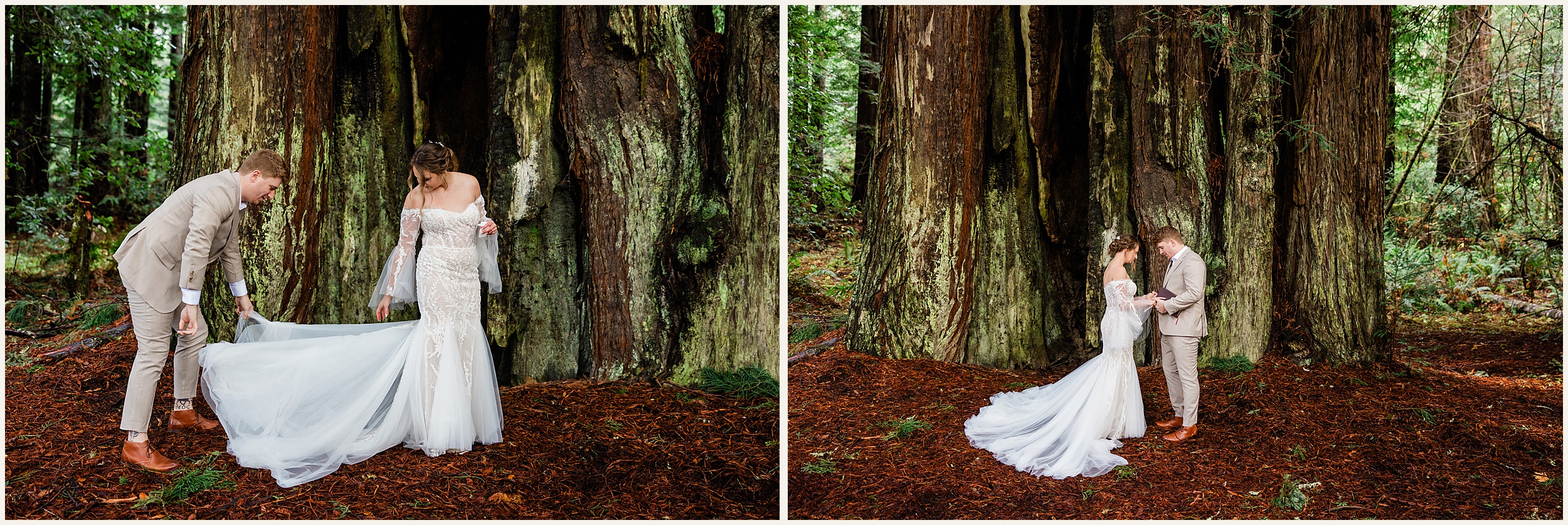 Redwood-Elopement_Caroline-Ashley-and-Will_0065 Dreamy Redwood Elopement Wedding In A Lush Forest // Caroline Ashley and Will