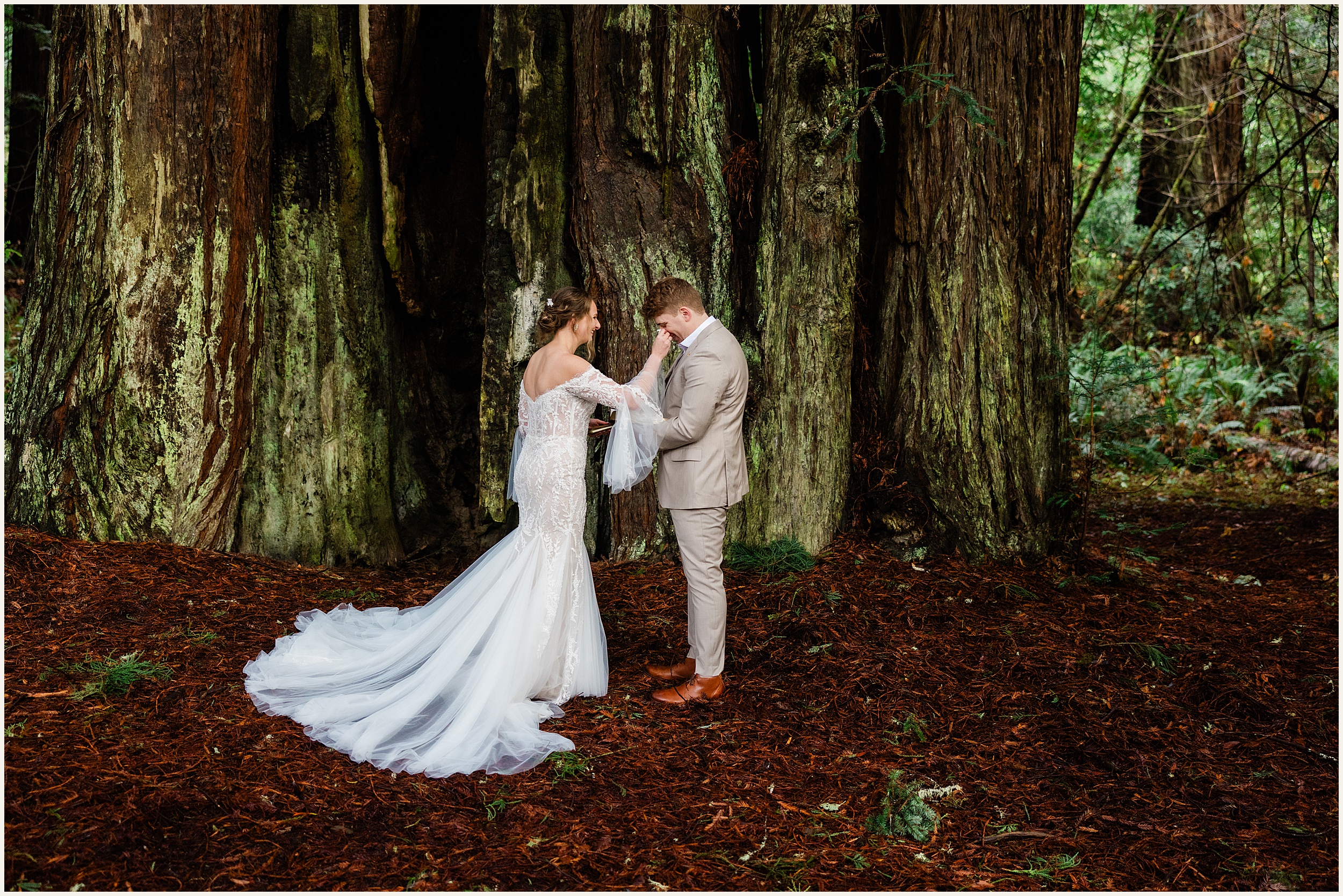 Redwood-Elopement_Caroline-Ashley-and-Will_0065 Dreamy Redwood Elopement Wedding In A Lush Forest // Caroline Ashley and Will