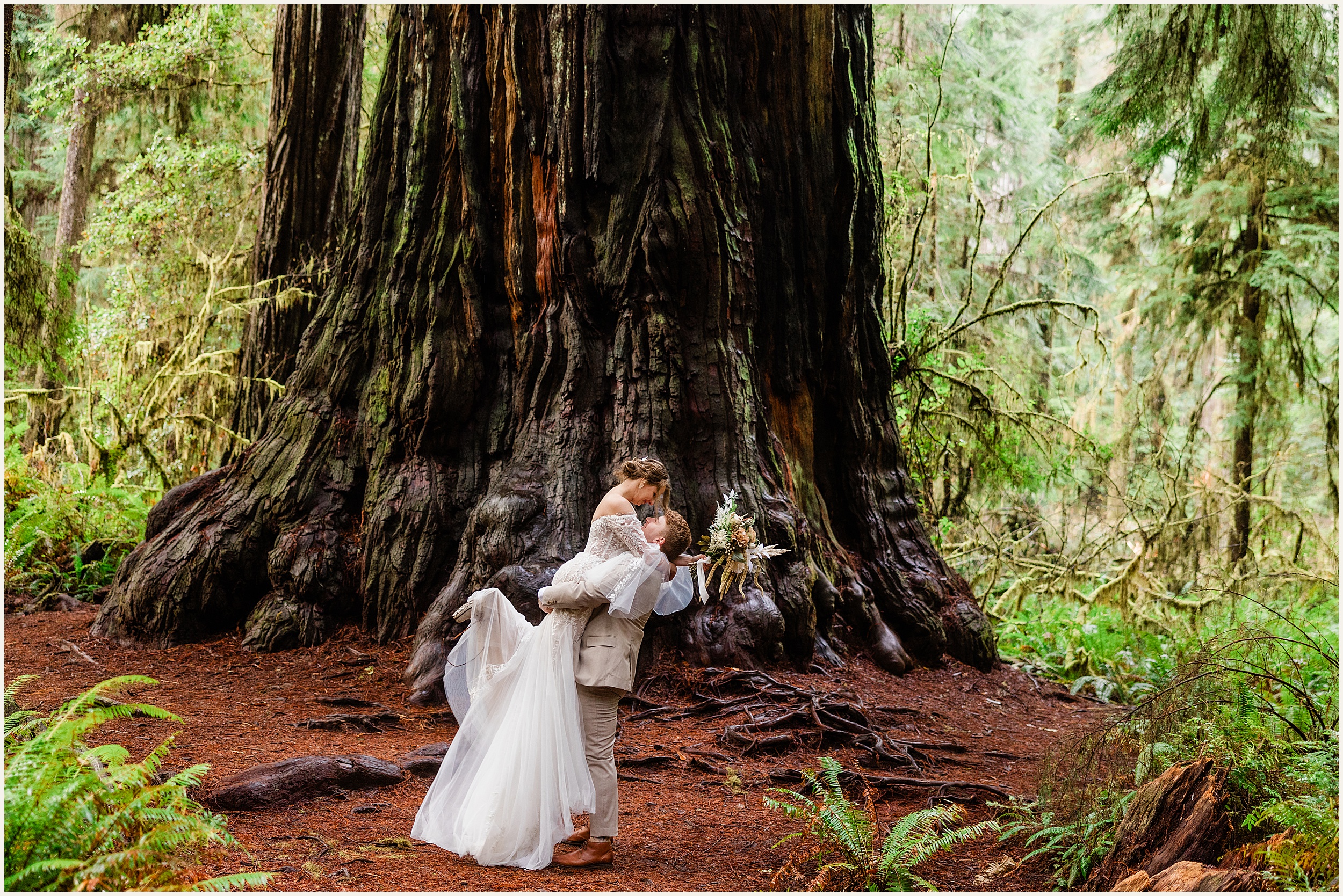 Redwood-Elopement_Caroline-Ashley-and-Will_0065 Dreamy Redwood Elopement Wedding In A Lush Forest // Caroline Ashley and Will