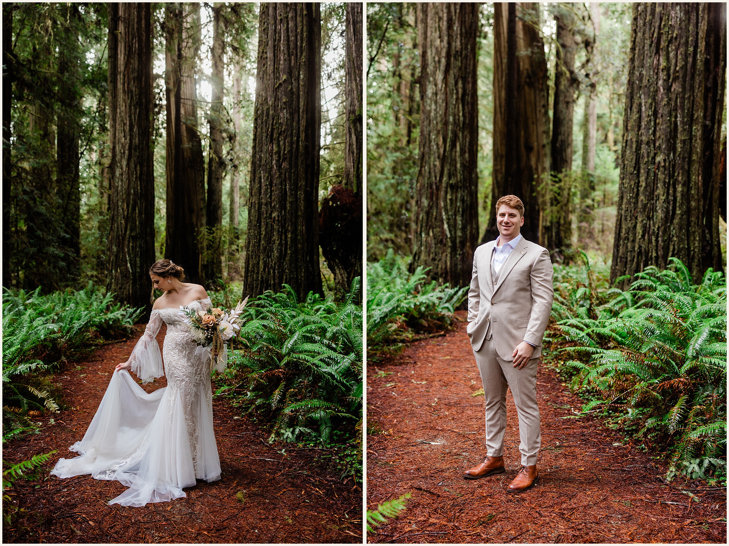 Redwood-Elopement_Caroline-Ashley-and-Will_0065 Dreamy Redwood Elopement Wedding In A Lush Forest // Caroline Ashley and Will